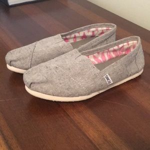 Grey Toms Slip On Shoes
